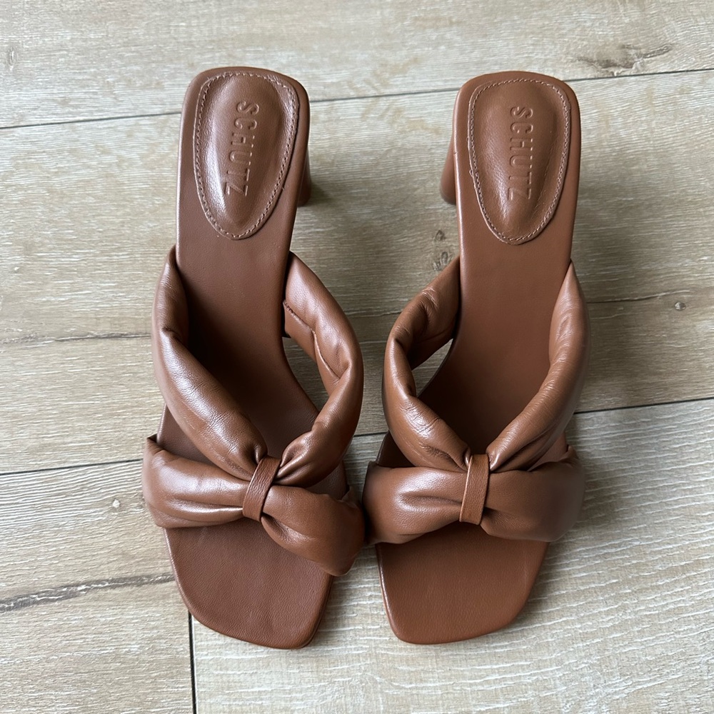 Schutz Fairy Mid Nappa Leather Sandal - Picture 8 of 12